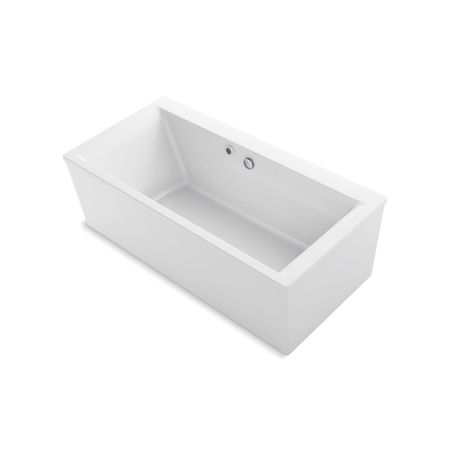 KOHLER Soaking Tub, 60-3/4 in L, 34-11/16 in W, White, Acrylic 24010-W1-0